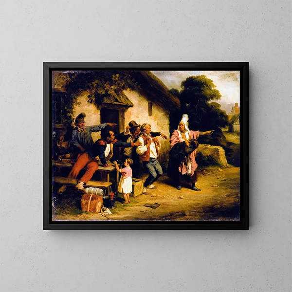 L'ivrogne - Hippolyte Bellangé — gerahmtes Bild an der Wand