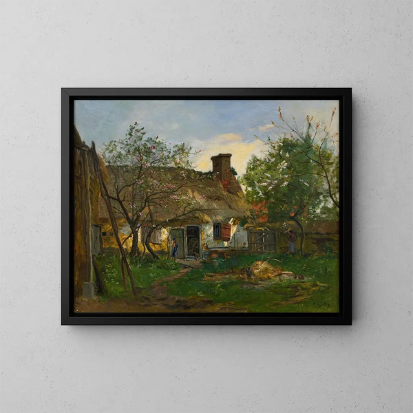 Die Hütte in Berneval - Hippolyte Camille Delpy — gerahmtes Bild an der Wand