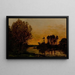 eines Sonnenuntergangs am Ufer - Hippolyte Camille Delpy — gerahmtes Bild an der Wand