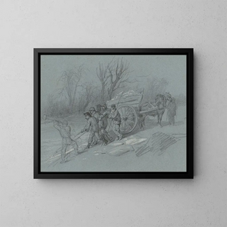 Hippolyte Lalaisse - Workmen Gathering Ice at the Waters Edge.webp