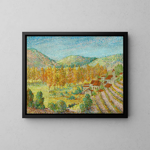 Vignoble im Süden Frankreichs - Hippolyte Petitjean — gerahmtes Bild an der Wand