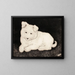 Chiot blanc Sneggie - Hjalmar Hagelstam — gerahmtes Bild an der Wand