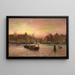 Parti de Nyhavn gesehen vom groenländischen Handelsplatz nach Sonnenuntergang - Holger Lübbers — gerahmtes Bild an der Wand