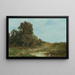 Lavandières am Bach - Homer Dodge Martin — gerahmtes Bild an der Wand