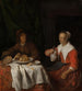 Mann und Frau bei einer Mahlzeit - Gabriel Metsu — Ansicht des Kunstwerks