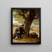 Sancho Panza sich unter einem Baum ausruhend - Honoré Daumier — gerahmtes Bild an der Wand