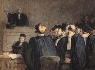 Gerichtsszene - Honoré Daumier — Ansicht des Kunstwerks
