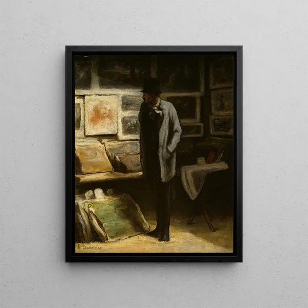 Der Sammler von Druckgrafiken - Honoré Daumier — gerahmtes Bild an der Wand