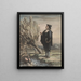 Der Schulmeister und das ertrinkende Kind - Honoré Daumier — gerahmtes Bild an der Wand