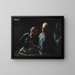 Zwei Bildhauer - Honoré Daumier — gerahmtes Bild an der Wand