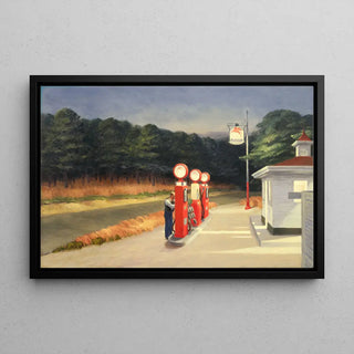 Gas - Edward Hopper | Kunstdruck Wanddekoration Gemälde Plakat Kopie