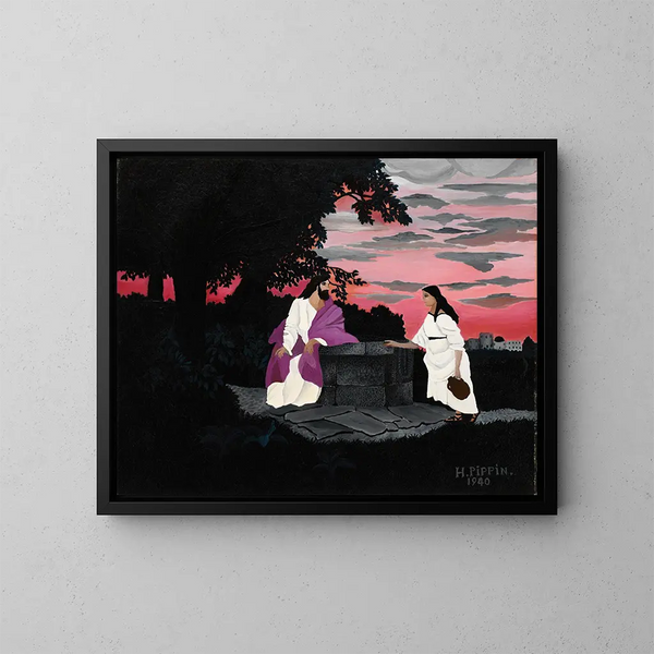 Der Christus und die Samariterin - Horace Pippin — gerahmtes Bild an der Wand