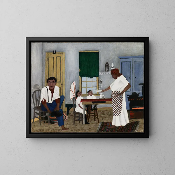 Frühstück am Sonntagmorgen - Horace Pippin — gerahmtes Bild an der Wand