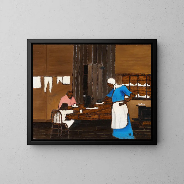 L'heure du souper - Horace Pippin — gerahmtes Bild an der Wand