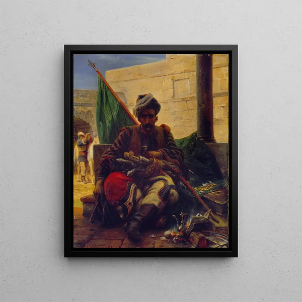 Un Bashi-Bazouk - Horace Vernet — gerahmtes Bild an der Wand