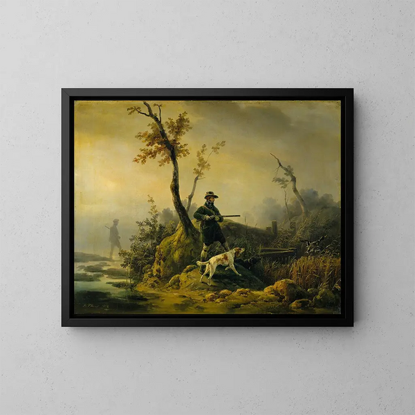 Jagd auf Enten - Horace Vernet — gerahmtes Bild an der Wand