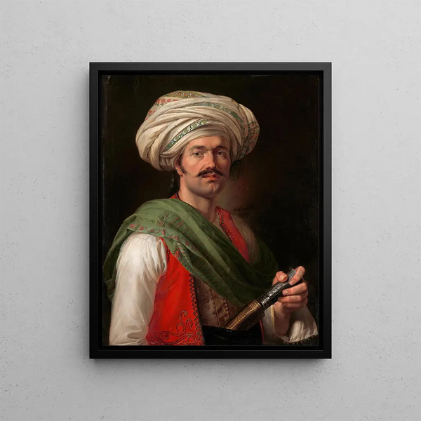 Portrait eines Mameluken namens Roustam Raza - Horace Vernet — gerahmtes Bild an der Wand
