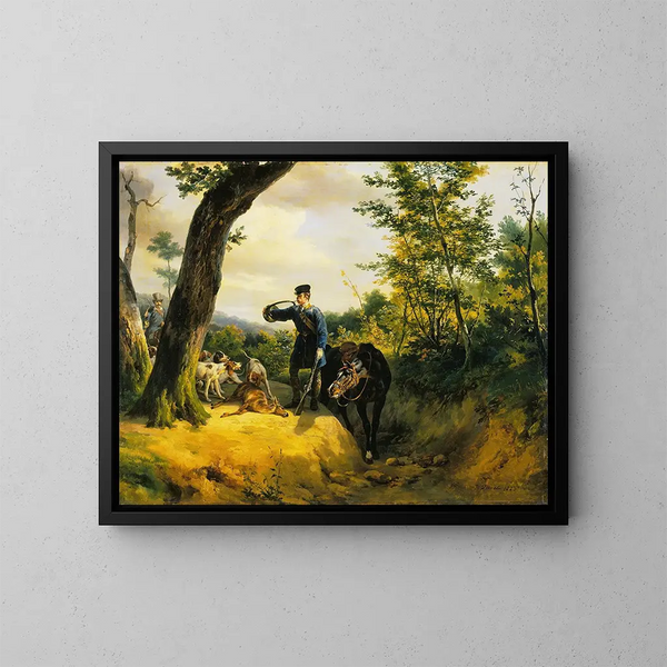 La carrière - Horace Vernet — gerahmtes Bild an der Wand