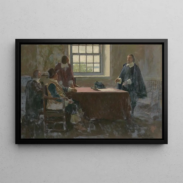 Howard Pyle - Even Sir William Berkeley the redoubtable cavalier governor saw that he must yield.webp