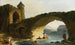 Flusslandschaft mit Waschfrauen bei einer Brücke in Ruinen - Hubert Robert — Ansicht des Kunstwerks
