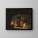 Eine Familie in einer Höhle - Hubert Robert — gerahmtes Bild an der Wand