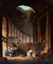 Einsiedler im Kolosseum - Hubert Robert — Ansicht des Kunstwerks