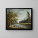 La Marne à Charenton et le Moulin de Charenton - Hubert Robert — gerahmtes Bild an der Wand