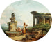 Landschaft mit Waschfrauen an einem Brunnen - Hubert Robert — Ansicht des Kunstwerks