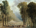 Essensservice für Truppen in einer Allee der Champs-Élysées oder im Park von Saint-Cloud - Hubert Robert — Ansicht des Kunstwerks