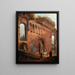 Ruinen römischer mit Wäscherinnen - Hubert Robert — gerahmtes Bild an der Wand