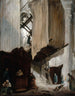 Bildhauer, der an der Statue eines Heiligen arbeitet, Sankt Peter von Rom - Hubert Robert — Ansicht des Kunstwerks