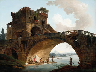 Der Salario-Brücke - Hubert Robert — Ansicht des Kunstwerks