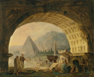 Hubert Robert - View Of Antiquities Under An Arch.webp