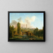 Ansicht des Parks von Mrville - Hubert Robert — gerahmtes Bild an der Wand