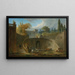 Villa Farnèse mit Gärten in Caprarola - Hubert Robert — gerahmtes Bild an der Wand