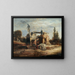 die Waschfrauen am Brunnen - Hubert Robert — gerahmtes Bild an der Wand