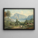 Vue du Monastère de Mondsee et du Drachenwand - Hubert Sattler — gerahmtes Bild an der Wand