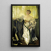 Alice Barney en Satin Blanc - Hubert Vos — gerahmtes Bild an der Wand
