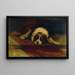 Saint Bernard liegend auf einem Teppich - Hugh George Shaw — gerahmtes Bild an der Wand