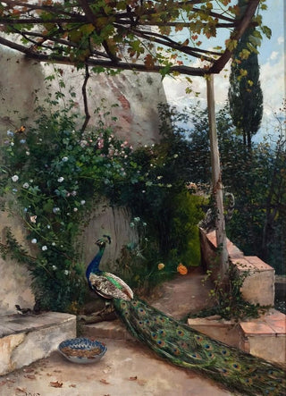 Hugo Birger - Terrace with Peacock the Alhambra.webp