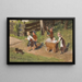 Kinder mit Wagen - Hugo Kauffmann — gerahmtes Bild an der Wand