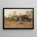 À la moisson Niederrhein - Hugo Mühlig — gerahmtes Bild an der Wand