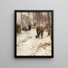 Pause Jagd - Hugo Mühlig — gerahmtes Bild an der Wand