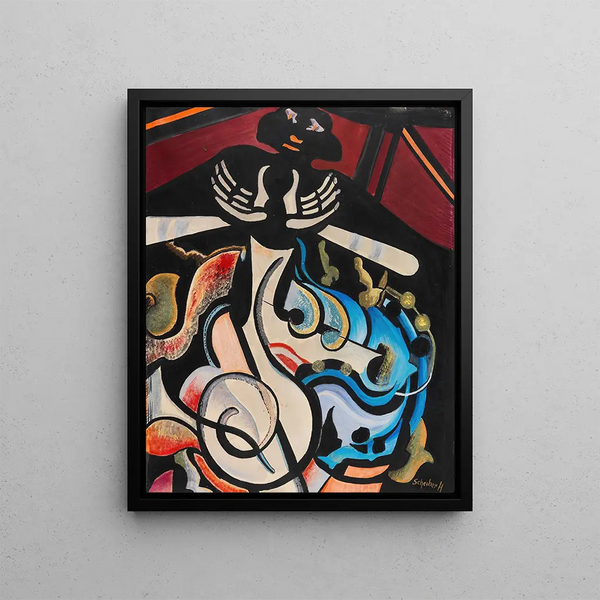 Der Dirigent - Hugo Scheiber — gerahmtes Bild an der Wand