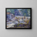 Flussstau mit Mühle Klam bei Grein - Hugo Schubert — gerahmtes Bild an der Wand