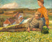 Ein Frühlingslandschaft mit einem jungen Paar - Hugo Walzer — Ansicht des Kunstwerks