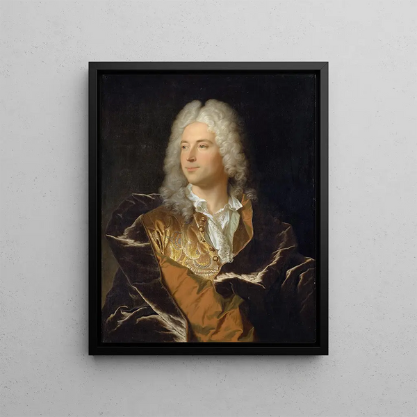 Portrait des Ritters Lucas Schaub aus Basel - Hyacinthe Rigaud — gerahmtes Bild an der Wand