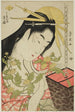 La courtisane Tsukioka du Hyogoya - Ichirakutei Eisui — Ansicht des Kunstwerks