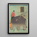 Ohne Titel 1 - Ichirysai Yoshitoyo — gerahmtes Bild an der Wand