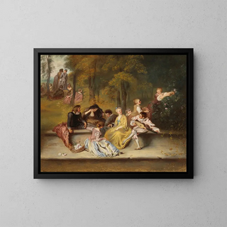 Ida Silfverberg - Gentlemen And Ladies On The Terrace After Antoine Watteau.webp